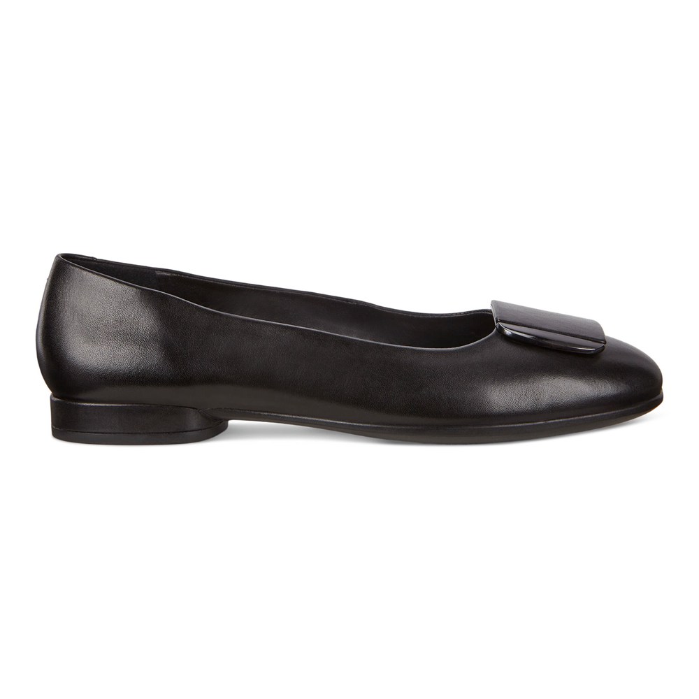 Womens Ballerinas - ECCO Anine Shoes - Black - 8541JLZDY